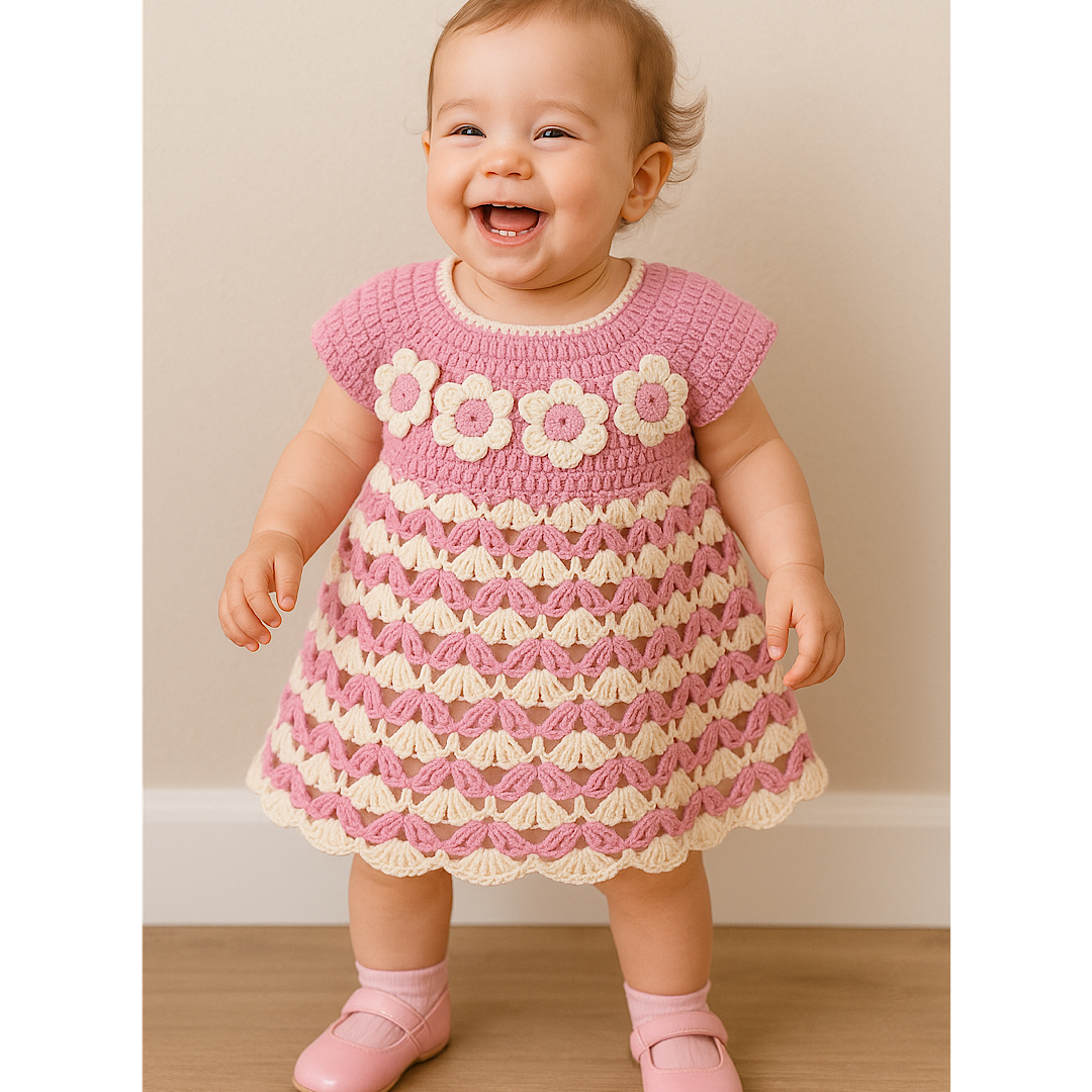 پیراهن دخترانه مناسب ۱تا ۲ سال با کفش